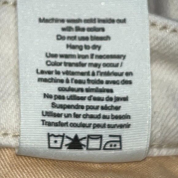 RAG & BONE WREN High-Rise Slim Straight Raw Hem Cropped Denim Jeans in Ecru - 31 - Picture 13 of 13